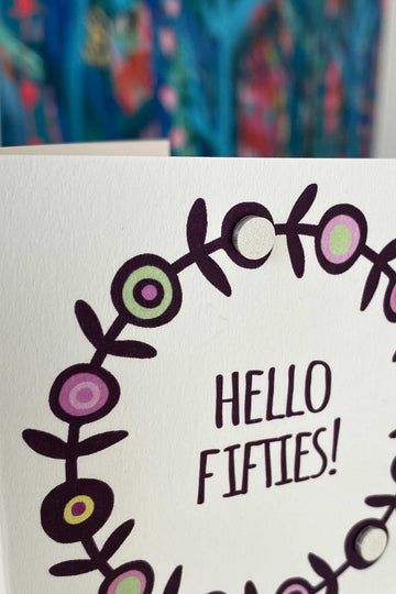 Hello Fifties - circle sparkle studs silver Coral and Mint